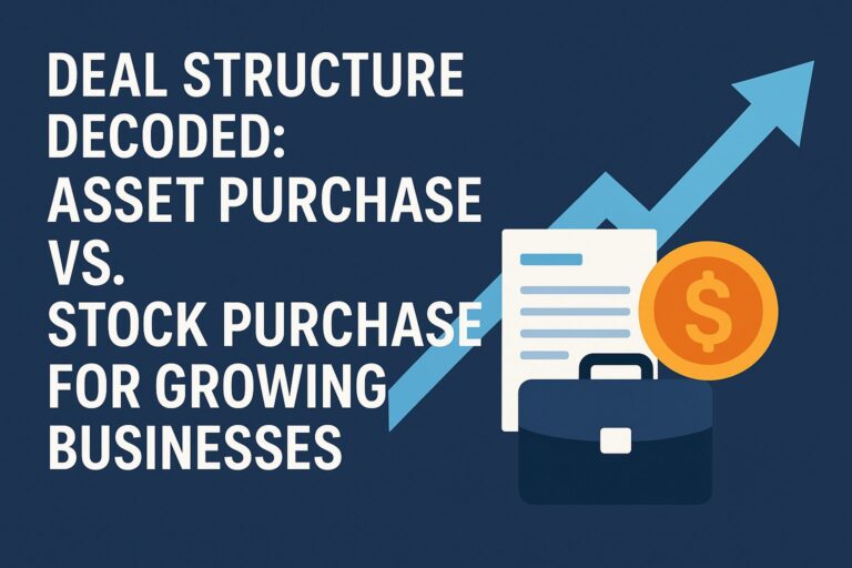 Deal Structure Decoded: Asset Purchase vs. Stock Purchase for Growing Businesses