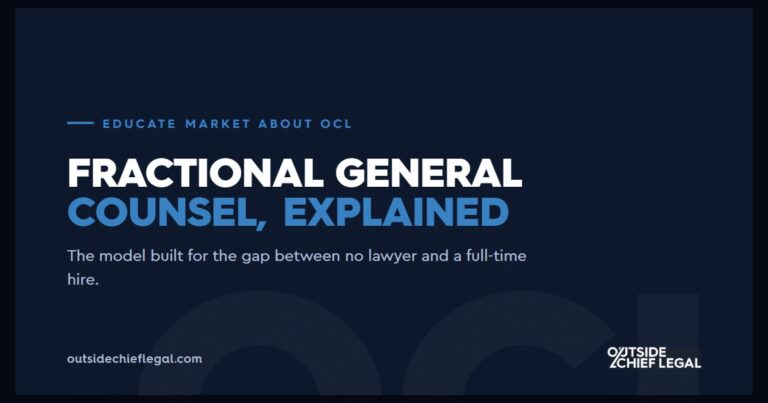 What is a fractional general counsel and who actually needs one?