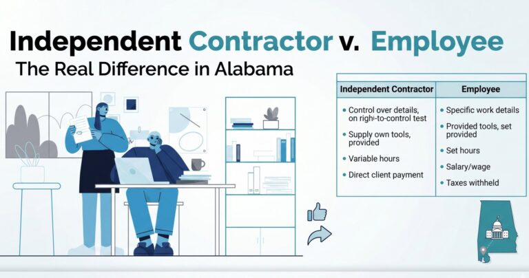 Independent Contractor v. Employee: The Real Difference in Alabama